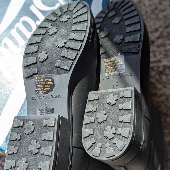 Lucky Brand Women's Rubber Boots Size 9 - Picture 11 of 11